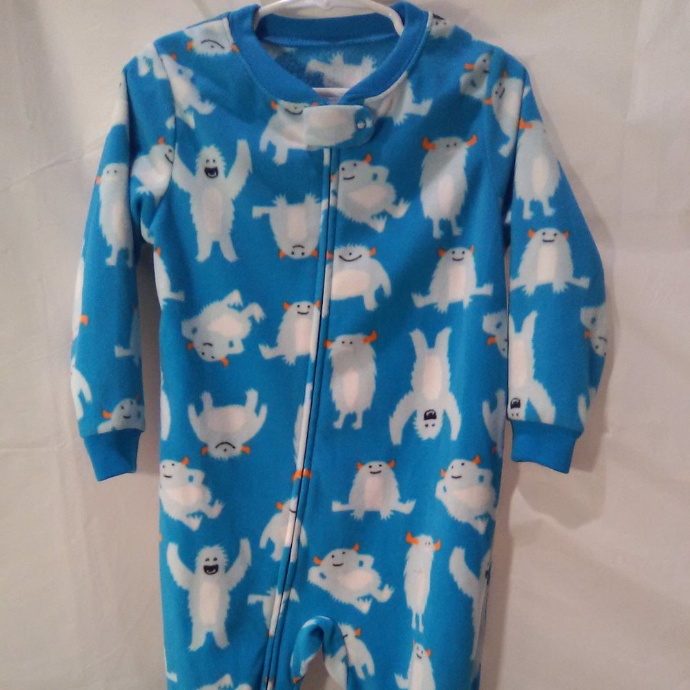 Carter's Toddler One Piece Warm Fleece Footed Pajamas Color Blue Size 3T